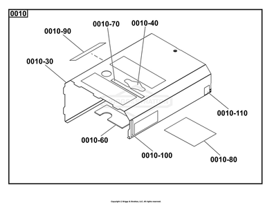 6914-00 - Front Panel Assembly / Front Panel Assembly Diagram and Parts List for 040741-00  Briggs and Stratton Generator